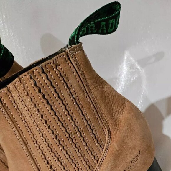 Dorado Star Brown Leather Ankle Booties Boots Western Bohemian Women's 23 MX - Picture 3 of 10